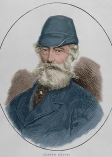 Friedrich Alfred Krupp, (1854-1902), German industrialist, owner of the cannon factory…Essen, 1878. Creator: Unknown
