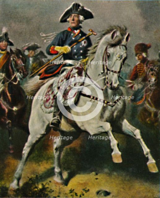 'Friedrich der Große 1712-1786 als Schlachtenkönig. - Gemälde von Camphausen', 1934. Creator: Unknown.