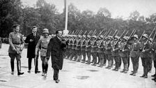 Friedrich Ebert (1871-1925) inspecting the troops, Germany, 1922
