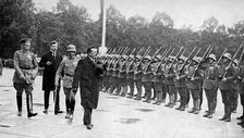 Friedrich Ebert (1871-1925) inspecting the troops, Germany, 1922