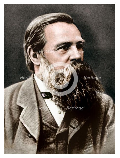 Friedrich Engels, German socialist and collaborator and supporter of Karl Marx, 1879. Artist: Unknown