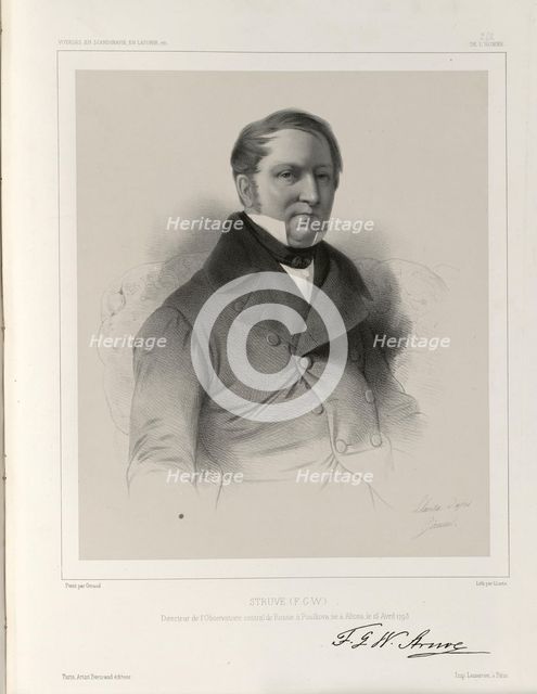 Friedrich Georg Wilhelm (Vasily Yakovlevich) von Struve (1793-1864), c. 1850.