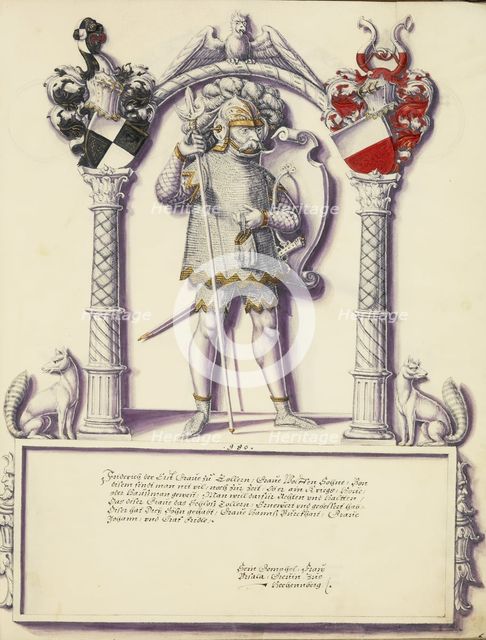Friedrich I Hohenzollern; Chronicle of the Hohenzollern Family, about 1572. Creator: Jorg Ziegler.