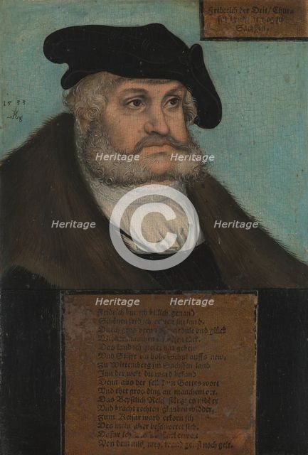 Friedrich III (1463-1525), the Wise, Elector of Saxony, 1533. Creator: Lucas Cranach the Elder.