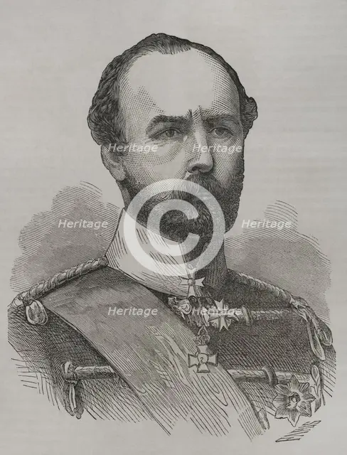 Friedrich Karl (1828-1885), Prince of Prussia of the House of Hohenzollern, 1870.  Creator: Marcelo Paris.