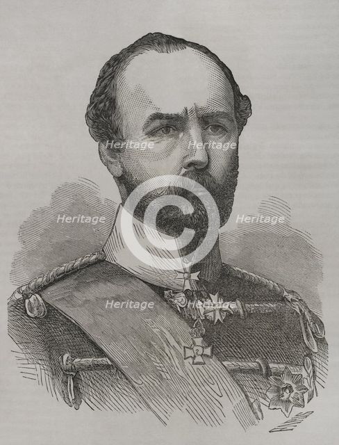 Friedrich Karl (1828-1885), Prince of Prussia of the House of Hohenzollern, 1870.  Creator: Marcelo Paris.