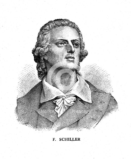 Friedrich Schiller, German poet, philosopher, historian, and dramatist, 19th century. Artist: Unknown