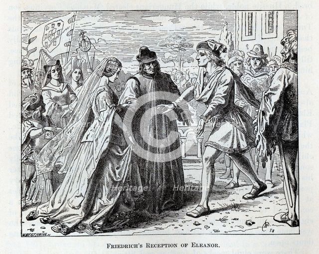 Friedrich's Reception of Eleanor, 1882. Artist: Werthmann, Wilhelm (active 1854-1885)