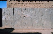 Frieze, Northwest Palace, Calah (Nimrud), Iraq, 1977. Creator: Vivienne Sharp
