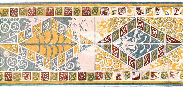 Frieze in the church at Saint-Pierre-de-Clages, Switzerland, (1928). Creator: Unknown.
