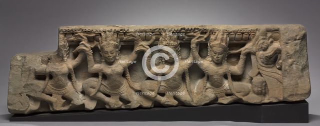 Frieze with Apsaras, late 1100s. Creator: Unknown.
