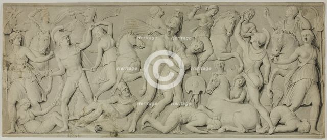Frieze with Battle of the Amazons, 19th century. Creator: Unknown.