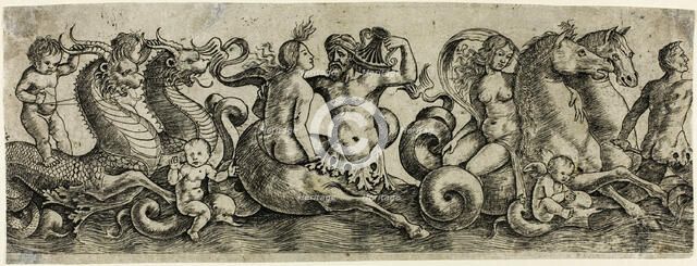 Frieze with Tritons and Nymphs, 1515/20. Creator: Girolamo Mocetto.