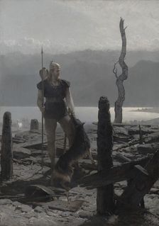 Frithiof's return (from Frithiof's saga), 1880s. Creator: Johan August Malmström