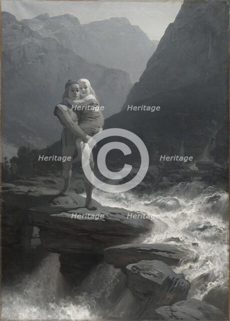 Frithiof's Saga: Frithiof and Ingeborg, 1880s. Creator: Malmström, August (1829-1901).