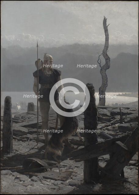 Frithiof's Saga: Frithiof's return, 1880s. Creator: Malmström, August (1829-1901).