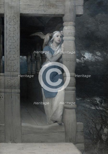 Frithiof's Saga: The Lament of Ingeborg, 1880s. Creator: Malmström, August (1829-1901).