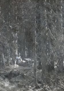 Frithiof's Temptation (from Frithiof's Tale), 1880s. Creator: Johan August Malmström