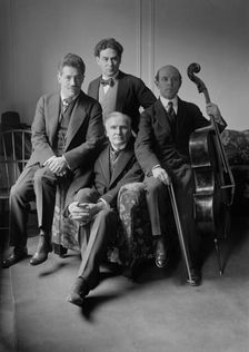 Fritz Kreisler, Harold Bauer, Walter Damrosch, Pablo Casals, 1917. Creator: Bain News Service