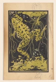 Frog in the water, 1887-1924. Creator: Julie de Graag