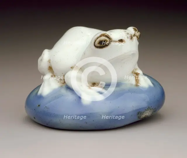 Frog on Toadstool, Mid-19th century. Creator: Unknown.
