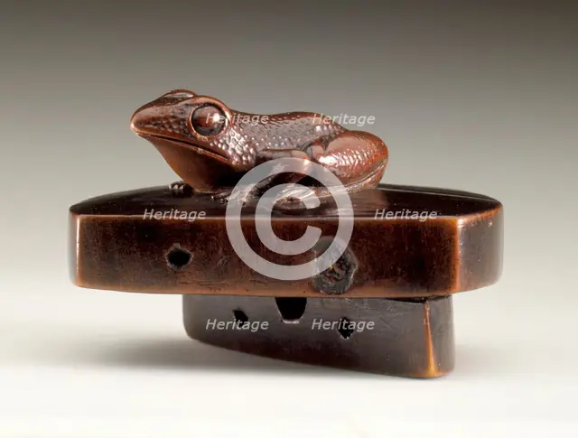 Frog on Well Cover, early 19th century. Creator: Kitao Shigemasa.
