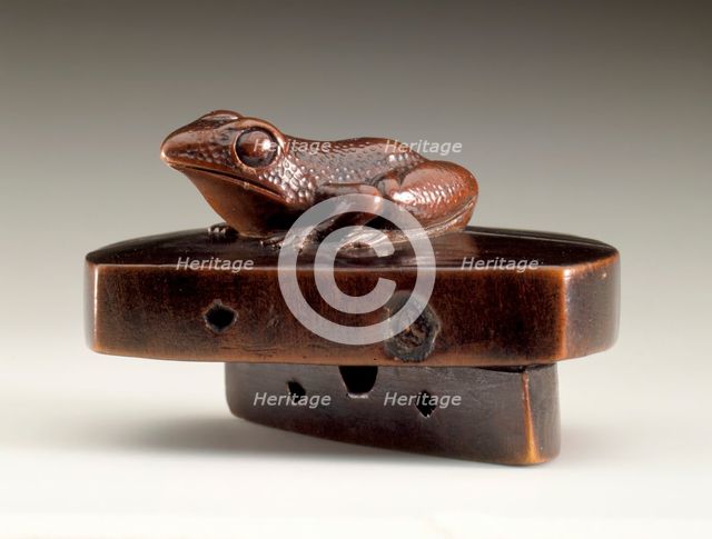 Frog on Well Cover, early 19th century. Creator: Kitao Shigemasa.