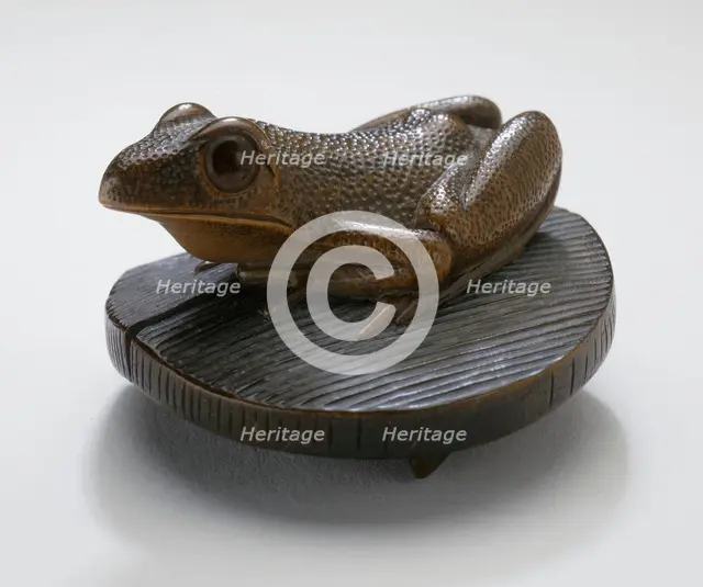 Frog on Well Cover, early 19th century. Creator: Kitao Shigemasa.