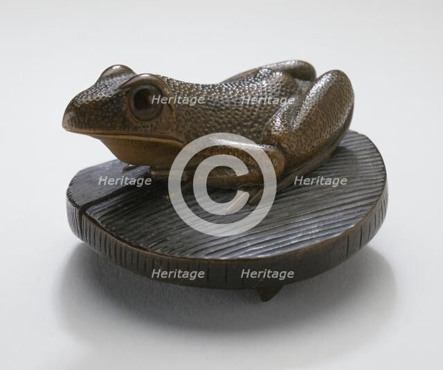 Frog on Well Cover, early 19th century. Creator: Kitao Shigemasa.