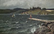 From the Coast of Christianiafjorden, 1875. Creator: Carl Schoyen