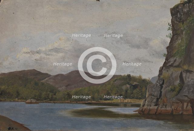 From the Coast near Mandal, 1836. Creator: Adolph Tidemand.