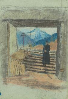 From the cemetery, 1880-1899. Creator: Ladislav Mednyanszky