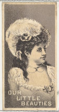 From the Actresses series (N57) promoting Our Little Beauties Cigarettes for Allen & Ginte..., 1890. Creator: Allen & Ginter