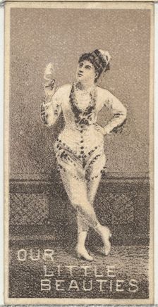 From the Actresses series (N57) promoting Our Little Beauties Cigarettes for Allen & Ginte..., 1890. Creator: Allen & Ginter