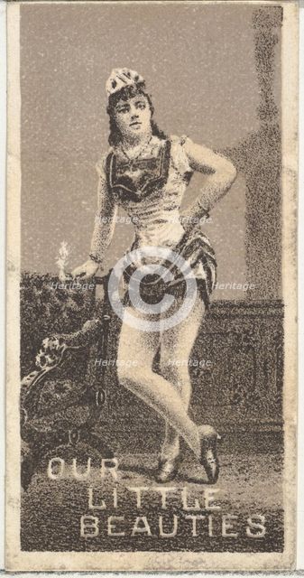 From the Actresses series (N57) promoting Our Little Beauties Cigarettes for Allen & Ginte..., 1890. Creator: Allen & Ginter.