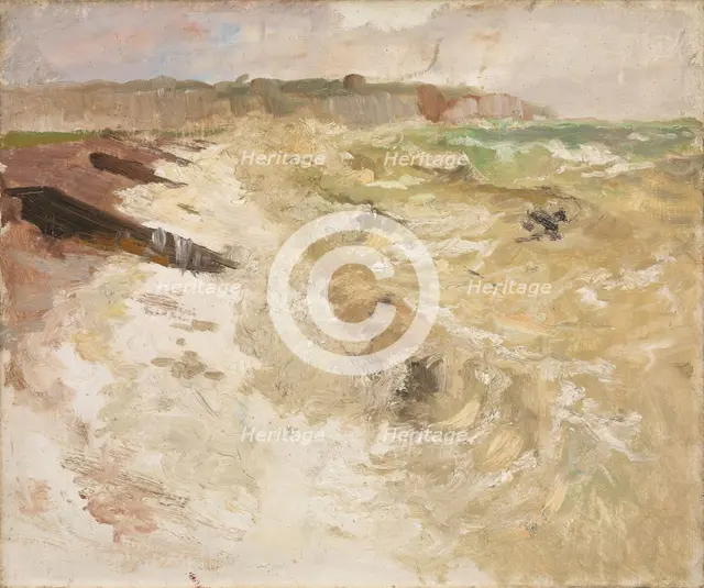 From the Beach at Dieppe, probably 1897. Creator: Frits Thaulow.