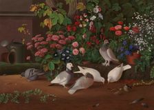 From the Garden: Flowers and Birds, 1853-1854. Creator: Ferdinand von Wright