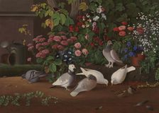 From the Garden: Flowers and Birds, 1853-1854. Creator: Ferdinand von Wright