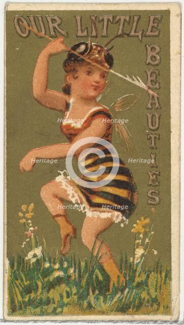 From the Girls and Children series (N58) promoting Our Little Beauties Cigarettes for Alle..., 1887. Creator: Allen & Ginter.
