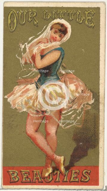 From the Girls and Children series (N58) promoting Our Little Beauties Cigarettes for Alle..., 1887. Creator: Allen & Ginter.