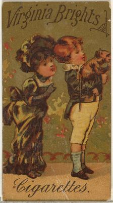 From the Girls and Children series (N64) promoting Virginia Brights Cigarettes for Allen &..., 1886. Creator: Allen & Ginter