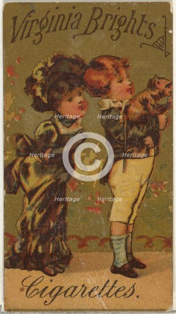 From the Girls and Children series (N64) promoting Virginia Brights Cigarettes for Allen &..., 1886. Creator: Allen & Ginter.