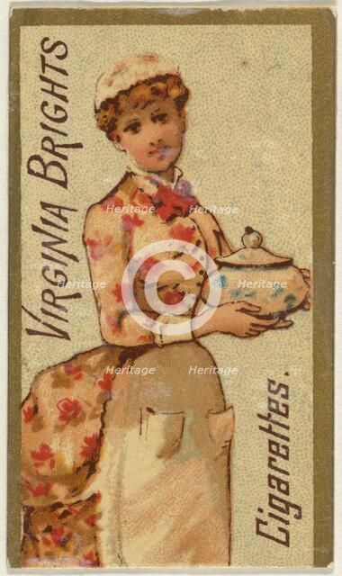 From the Girls and Children series (N64) promoting Virginia Brights Cigarettes for Allen &..., 1886. Creator: Allen & Ginter.