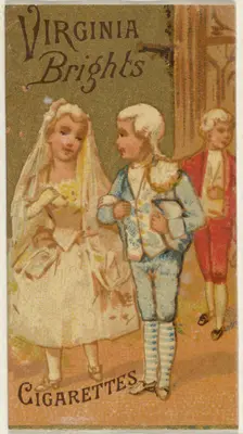 From the Girls and Children series (N64) promoting Virginia Brights Cigarettes for Allen &..., 1886. Creator: Allen & Ginter