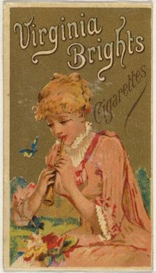 From the Girls and Children series (N64) promoting Virginia Brights Cigarettes for Allen &..., 1886. Creator: Allen & Ginter