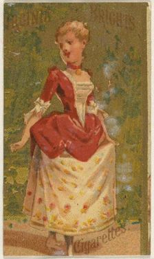 From the Girls and Children series (N64) promoting Virginia Brights Cigarettes for Allen &..., 1886. Creator: Allen & Ginter