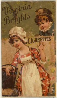 From the Girls and Children series (N64) promoting Virginia Brights Cigarettes for Allen &..., 1886. Creator: Allen & Ginter