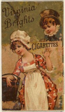 From the Girls and Children series (N64) promoting Virginia Brights Cigarettes for Allen &..., 1886. Creator: Allen & Ginter
