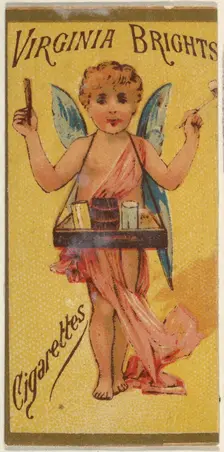 From the Girls and Children series (N64) promoting Virginia Brights Cigarettes for Allen &..., 1886. Creator: Allen & Ginter