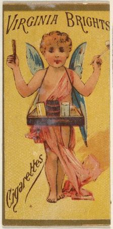 From the Girls and Children series (N64) promoting Virginia Brights Cigarettes for Allen &..., 1886. Creator: Allen & Ginter